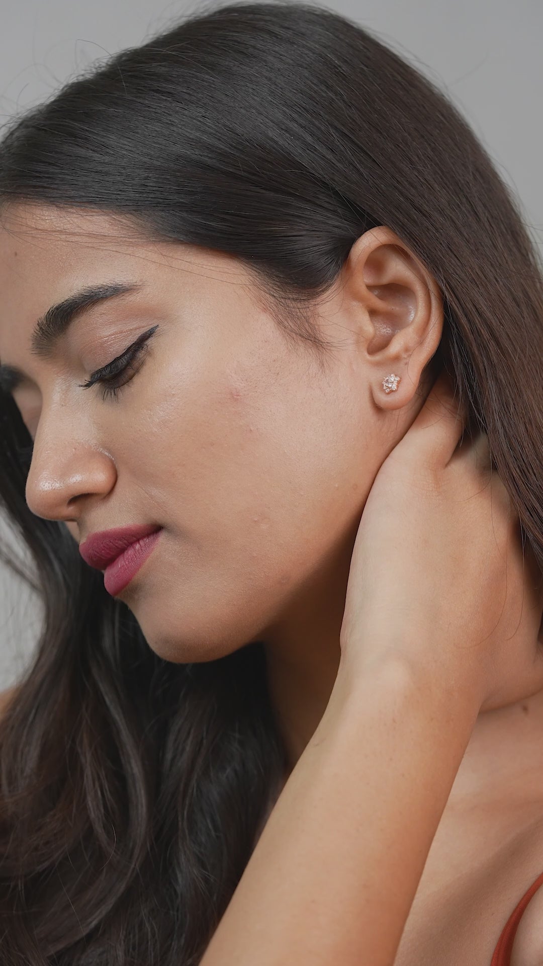 Rose Gold Star Stud Earrings