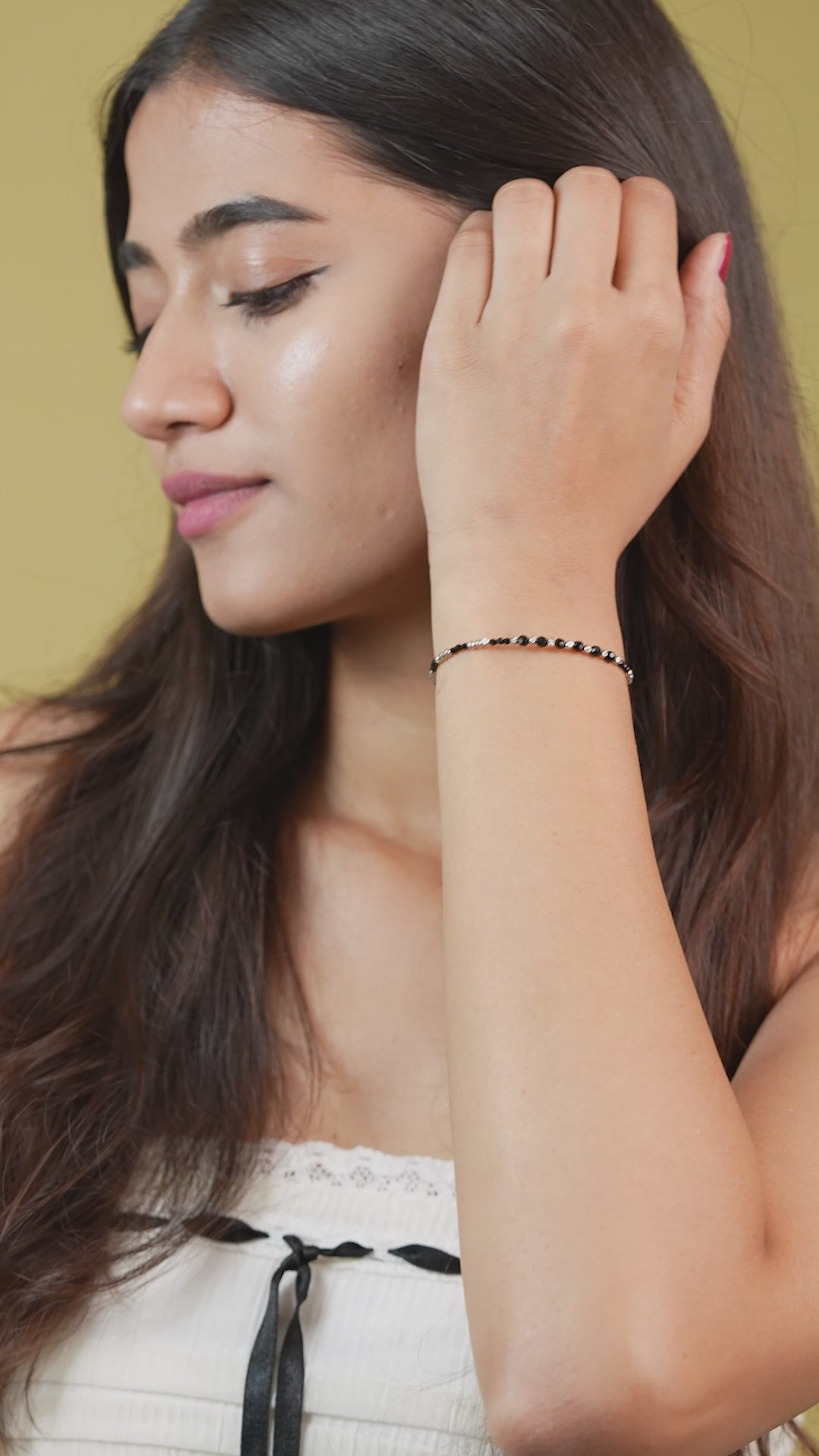 Silver Beaded Bracelet