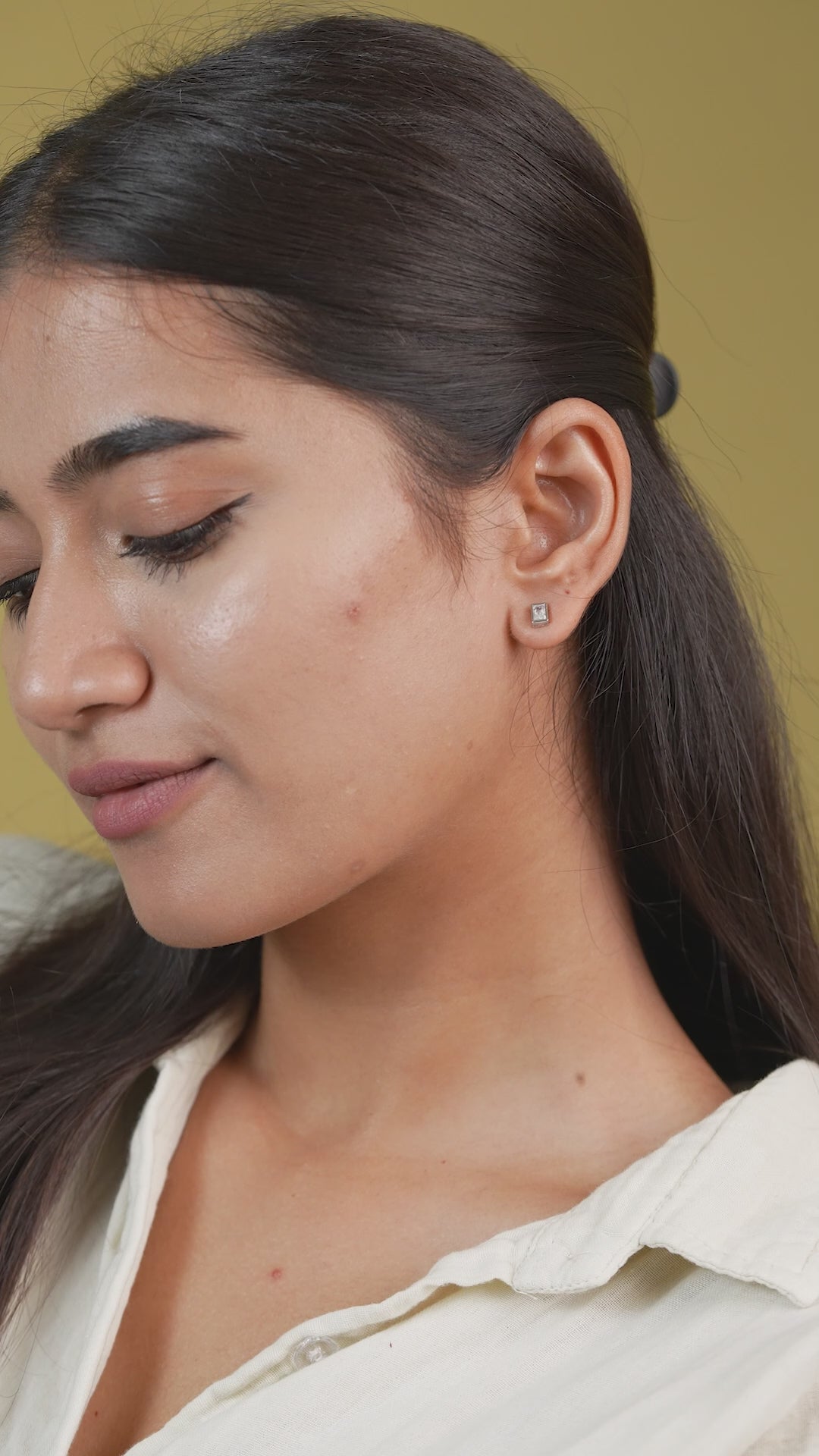 Silver Infinity Stud Earrings