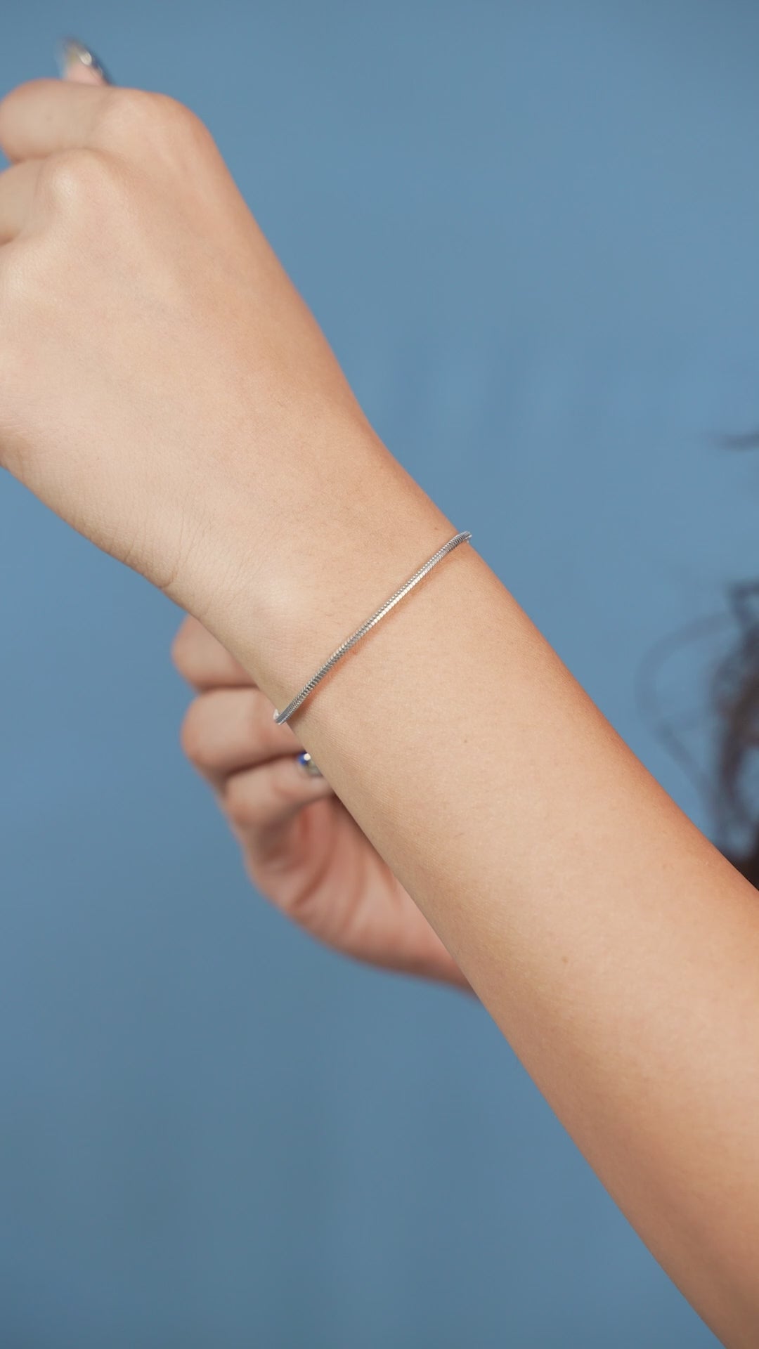 Slim Snake Chain Bangle Bracelet